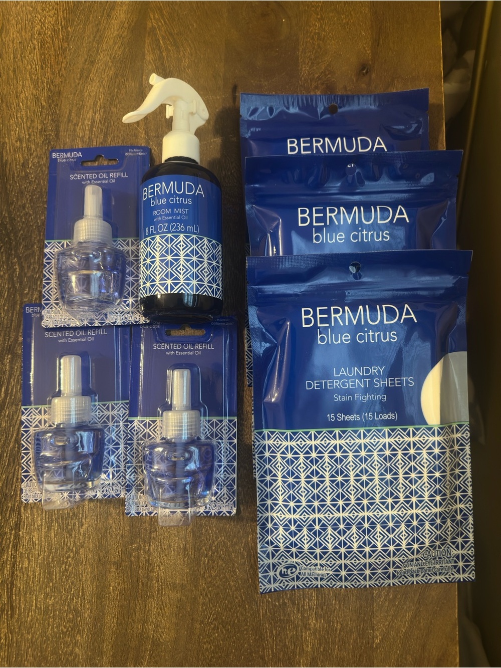Blue Citrus Home Fragrance & Laundry Bundle - Blue